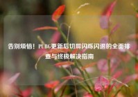 告别烦恼！PUBG更新后切屏闪烁闪退的全面排查与终极解决指南