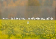 PUBG，便宜好看夹克，游戏与时尚融合及价格表