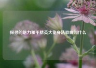 探寻的魅力和平精英大佬身法歌曲叫什么