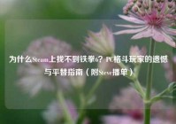 为什么Steam上找不到铁拳6？PC格斗玩家的遗憾与平替指南（附Steve播单）