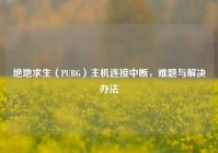 绝地求生（PUBG）主机连接中断，难题与解决办法