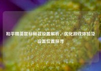 和平精英鼠标赫兹设置解析，优化游戏体验及设置位置探寻