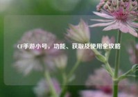 CF手游小号，功能、获取及使用全攻略