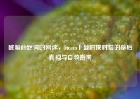 破解薛定谔的网速，Steam下载时快时慢的幕后真相与自救指南