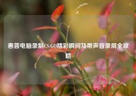 惠普电脑录制CS:GO精彩瞬间及带声音录屏全攻略