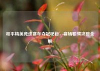 和平精英竞速赛车夺冠秘籍，赛场驰骋攻略全解