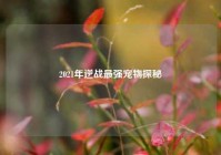 2021年逆战最强宠物探秘