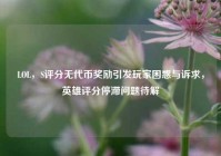 LOL，S评分无代币奖励引发玩家困惑与诉求，英雄评分停滞问题待解