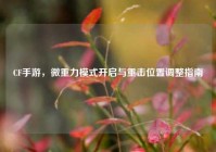 CF手游，微重力模式开启与重击位置调整指南