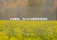 小皮解说，为PUBG与我的世界添彩