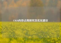 CSGO内存占用探究及优化建议