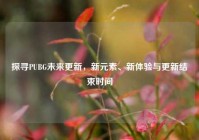 探寻PUBG未来更新，新元素、新体验与更新结束时间