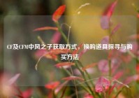CF及CFM中风之子获取方式，换购道具探寻与购买方法