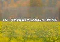 CSGO一键更换视角实用技巧及iPad 2017上市价格