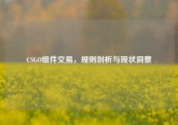 CSGO组件交易，规则剖析与现状洞察