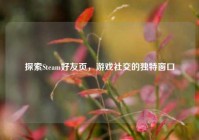 探索Steam好友页，游戏社交的独特窗口
