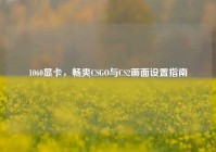 1060显卡，畅爽CSGO与CS2画面设置指南