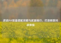逆战PVP装备搭配攻略与武器排行，打造极致对战体验
