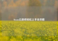 Steam云游戏轻松上手全攻略