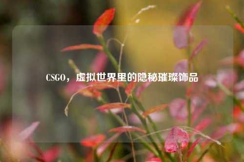 CSGO，虚拟世界里的隐秘璀璨饰品