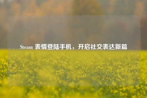 Steam 表情登陆手机，开启社交表达新篇