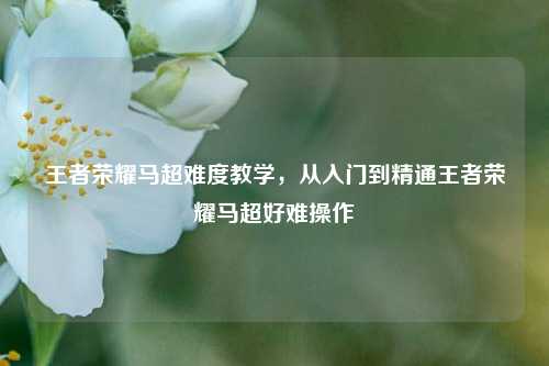 王者荣耀马超难度教学,从入门到精通王者荣耀马超好难操作