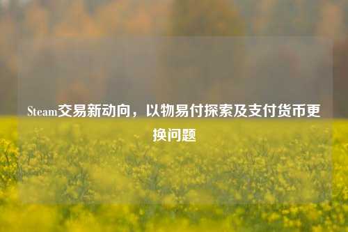 Steam交易新动向，以物易付探索及支付货币更换问题