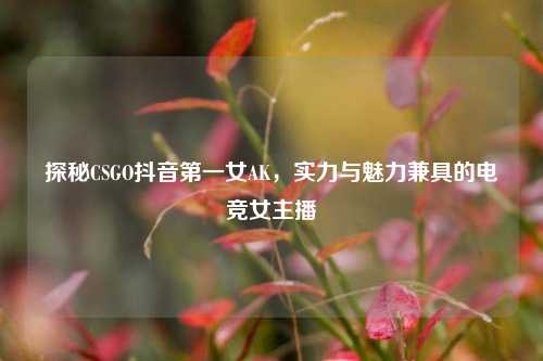 探秘CSGO抖音第一女AK，实力与魅力兼具的电竞女主播
