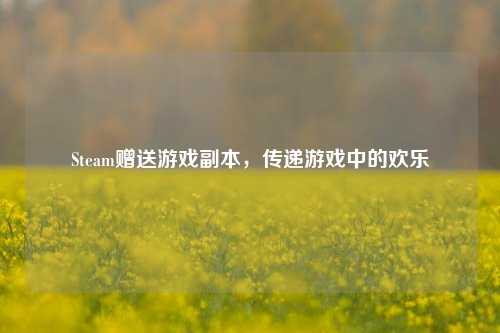 Steam赠送游戏副本,传递游戏中的欢乐