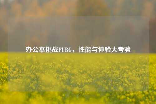 办公本挑战PUBG,性能与体验大考验