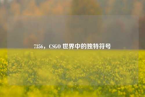 7356,CSGO 世界中的独特符号