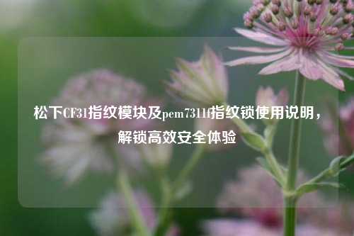 松下CF31指纹模块及pem7311f指纹锁使用说明,解锁高效安全体验