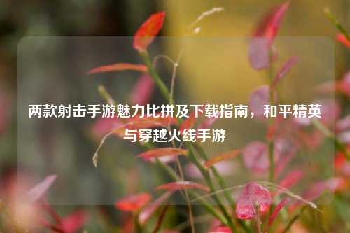 两款射击手游魅力比拼及下载指南,和平精英与穿越火线手游