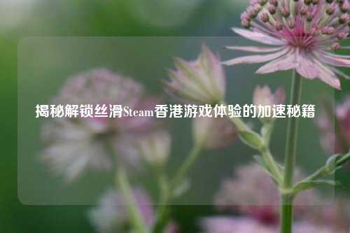 揭秘解锁丝滑Steam香港游戏体验的加速秘籍