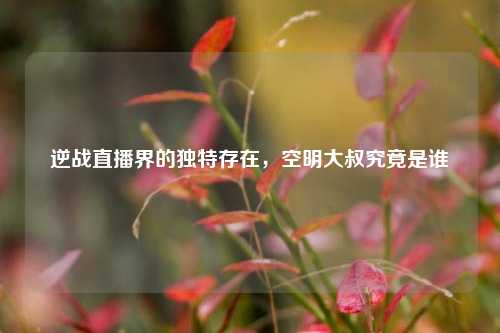 逆战直播界的独特存在,空明大叔究竟是谁