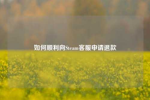 如何顺利向Steam客服申请退款