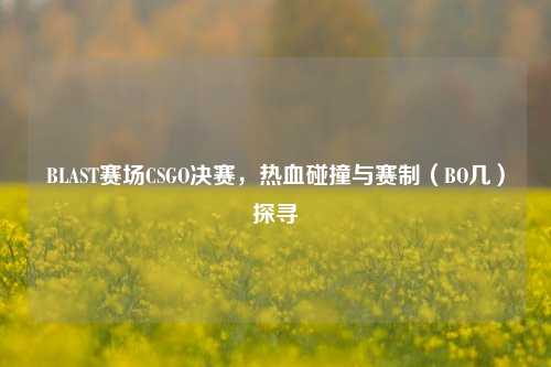 BLAST赛场CSGO决赛,热血碰撞与赛制(BO几)探寻