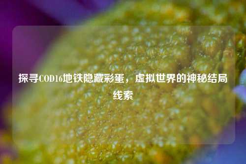探寻COD16地铁隐藏彩蛋,虚拟世界的神秘结局线索