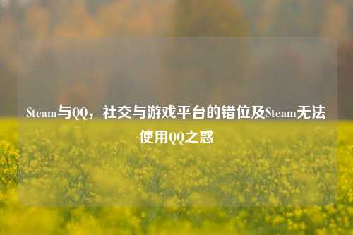 Steam与QQ,社交与游戏平台的错位及Steam无法使用QQ之惑