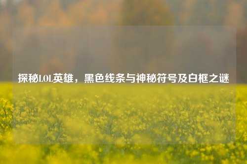 探秘LOL英雄,黑色线条与神秘符号及白框之谜