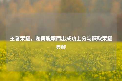 王者荣耀,如何脱颖而出成功上分与获取荣耀典藏