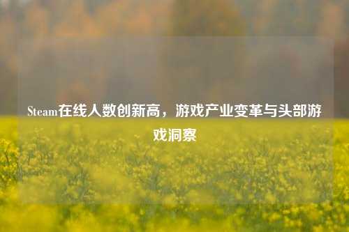 Steam在线人数创新高,游戏产业变革与头部游戏洞察