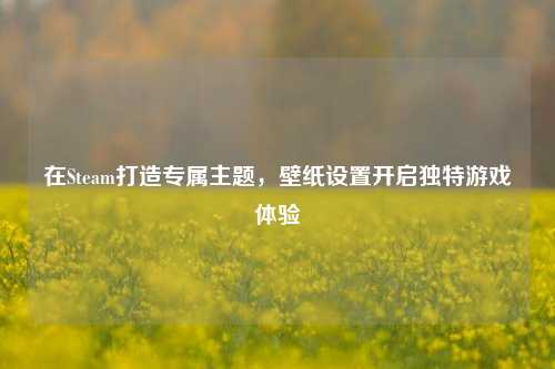 在Steam打造专属主题,壁纸设置开启独特游戏体验