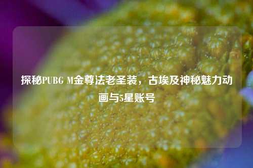 探秘PUBG M金尊法老圣装,古埃及神秘魅力动画与5星账号