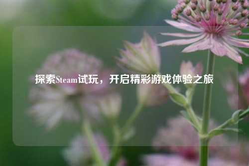 探索Steam试玩,开启精彩游戏体验之旅