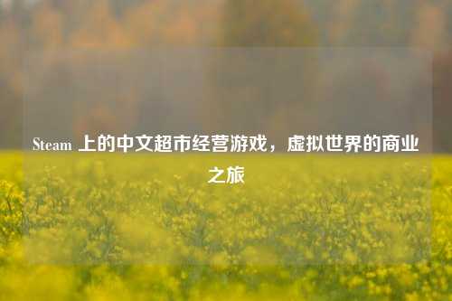 Steam 上的中文超市经营游戏,虚拟世界的商业之旅