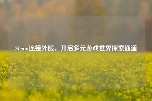 Steam连接外服,开启多元游戏世界探索通道