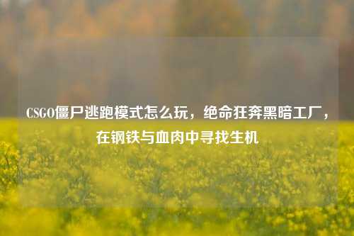 CSGO僵尸逃跑模式怎么玩,绝命狂奔黑暗工厂,在钢铁与血肉中寻找生机